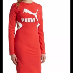 Red Puma body Con Dress